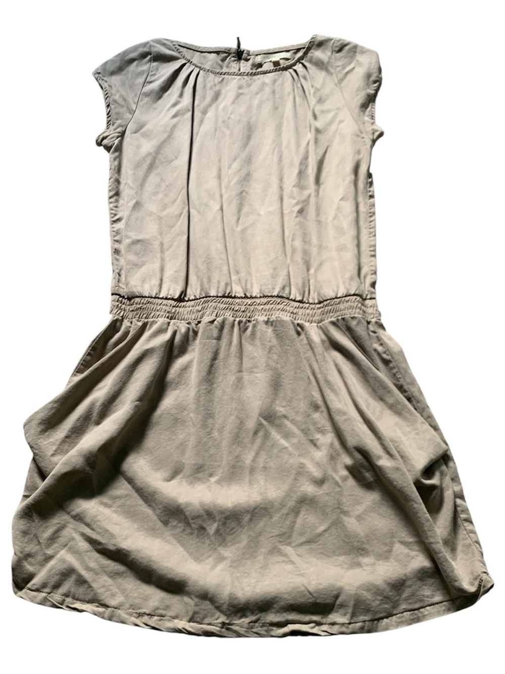Casual Dress short Sleeve color  Beige Dress
